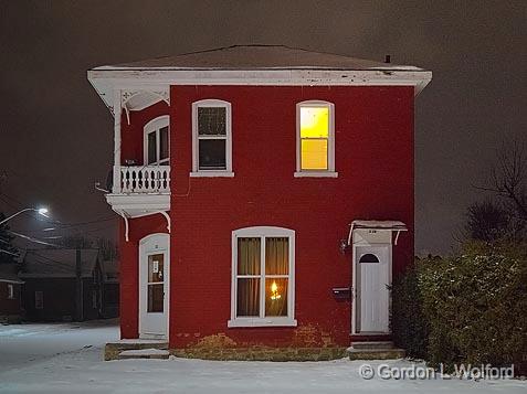 Red House At Night_02883-5.jpg - Photographed at Smiths Falls, Ontario, Canada.